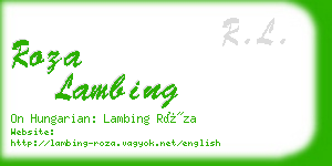 roza lambing business card